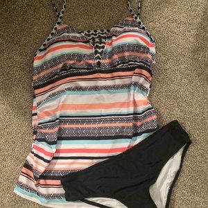 Beachsissi Powerful Love Stripe Print Tankini Set